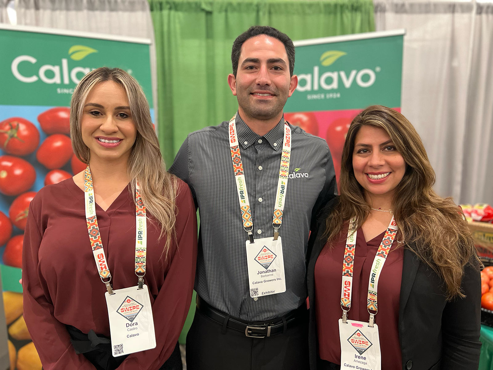Dora Castro, Jonathan Barbarine and Irene Amezaga of Calavo.