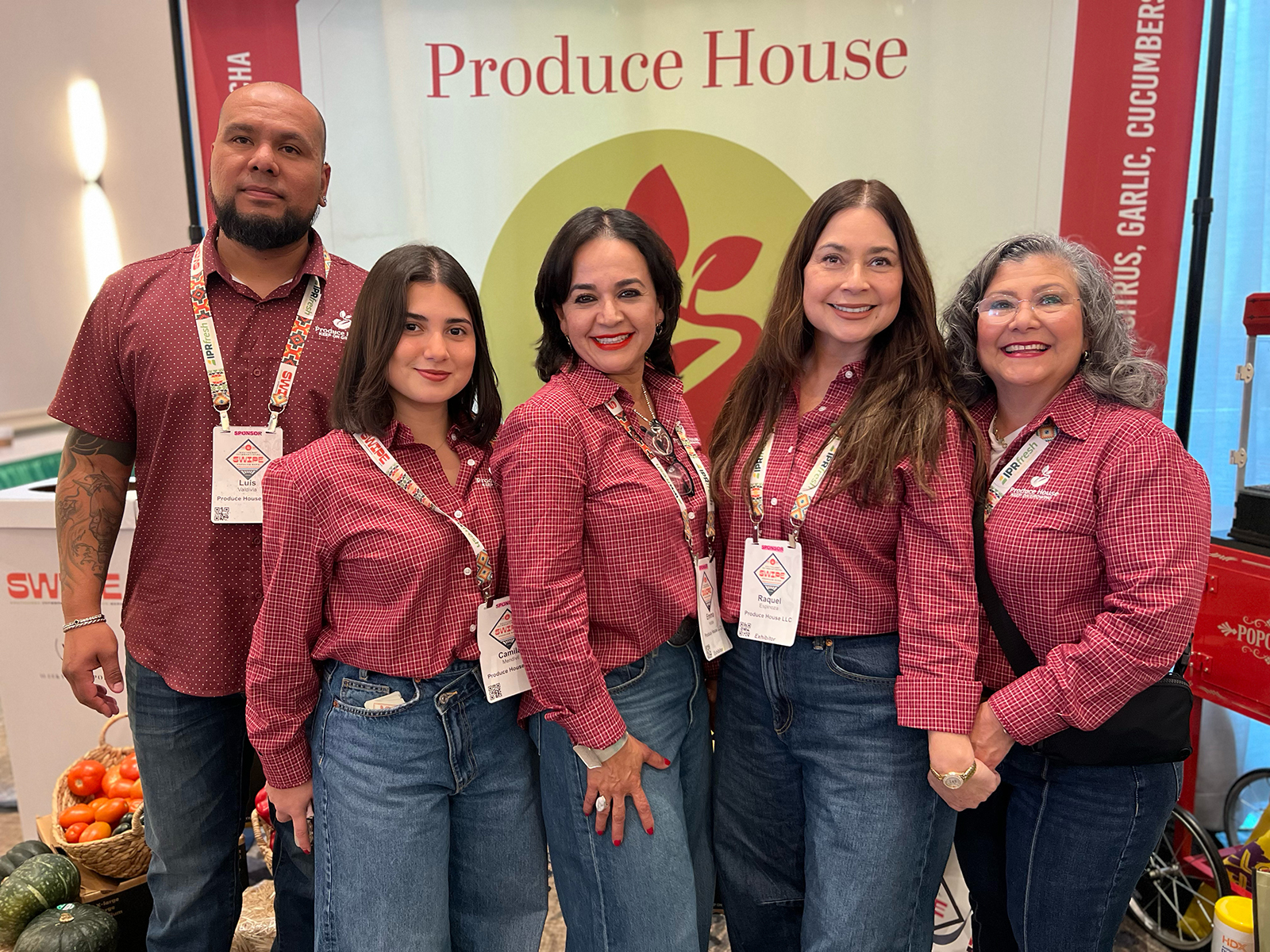At the Produce House booth were Luis Valdivia, Camila Mendivil, Emma Hobbs, Raquel Espinoza and Gracie Aguirre.