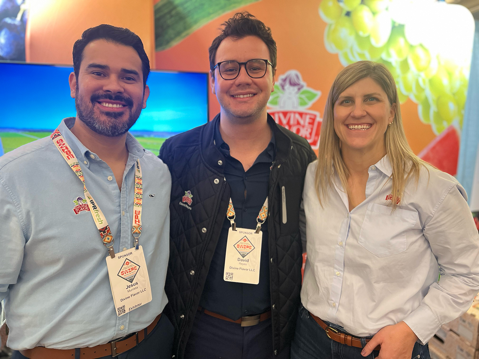 Representing Divine Flavor at the 2026 SWIPE were Jesus Murrieta, David Reyes and Elizabeth Smart.