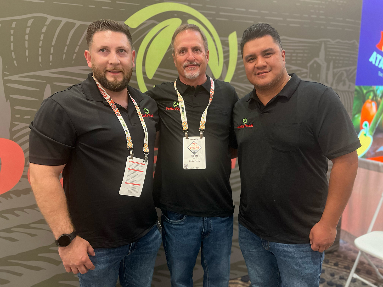 At the Delta Fresh booth were Omyth Ornelas, Scott Kosnik and Luis Nuñez.