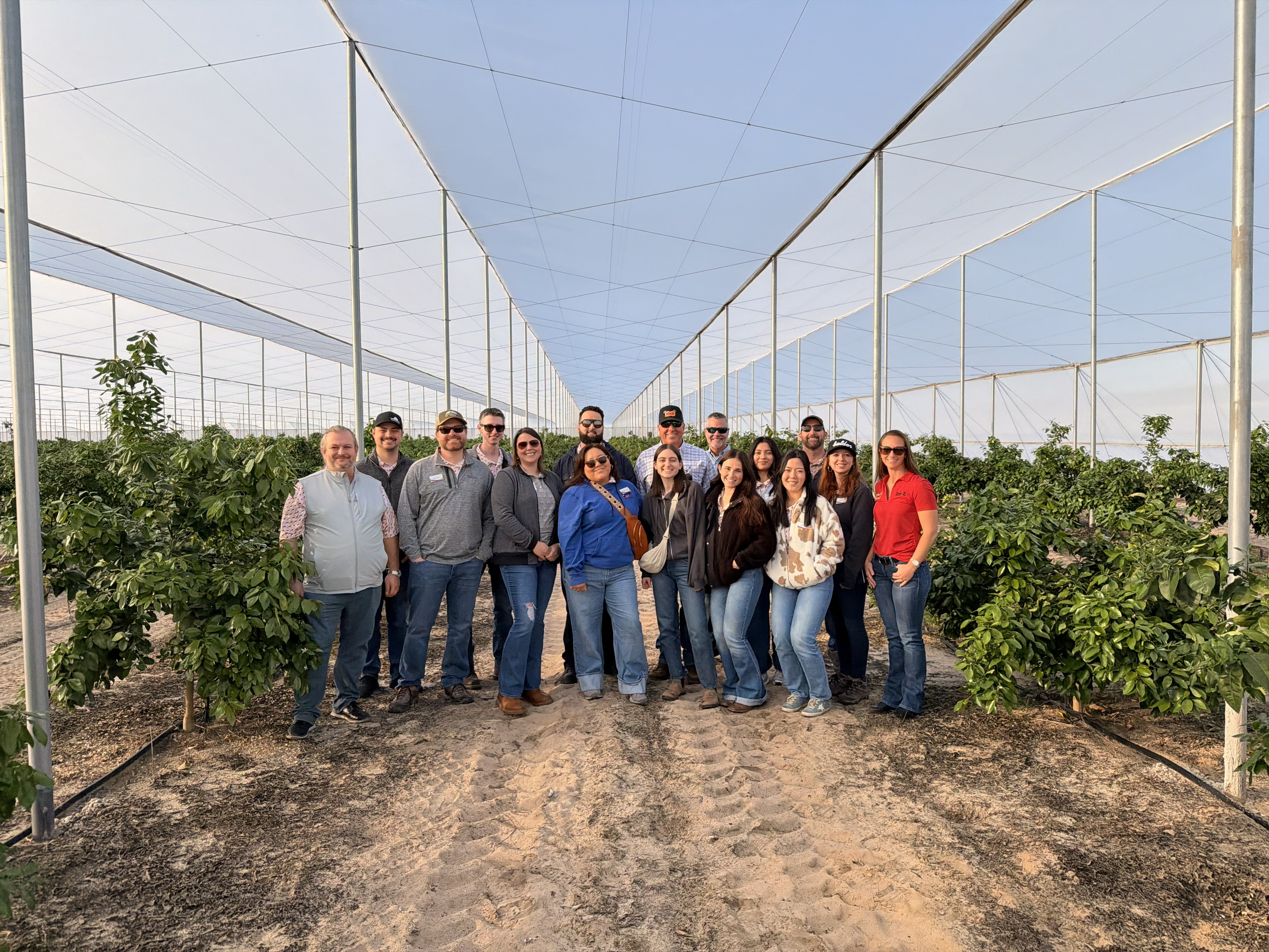 Class with members of the Florida Classic Growers team in one of their CUPS protected units.