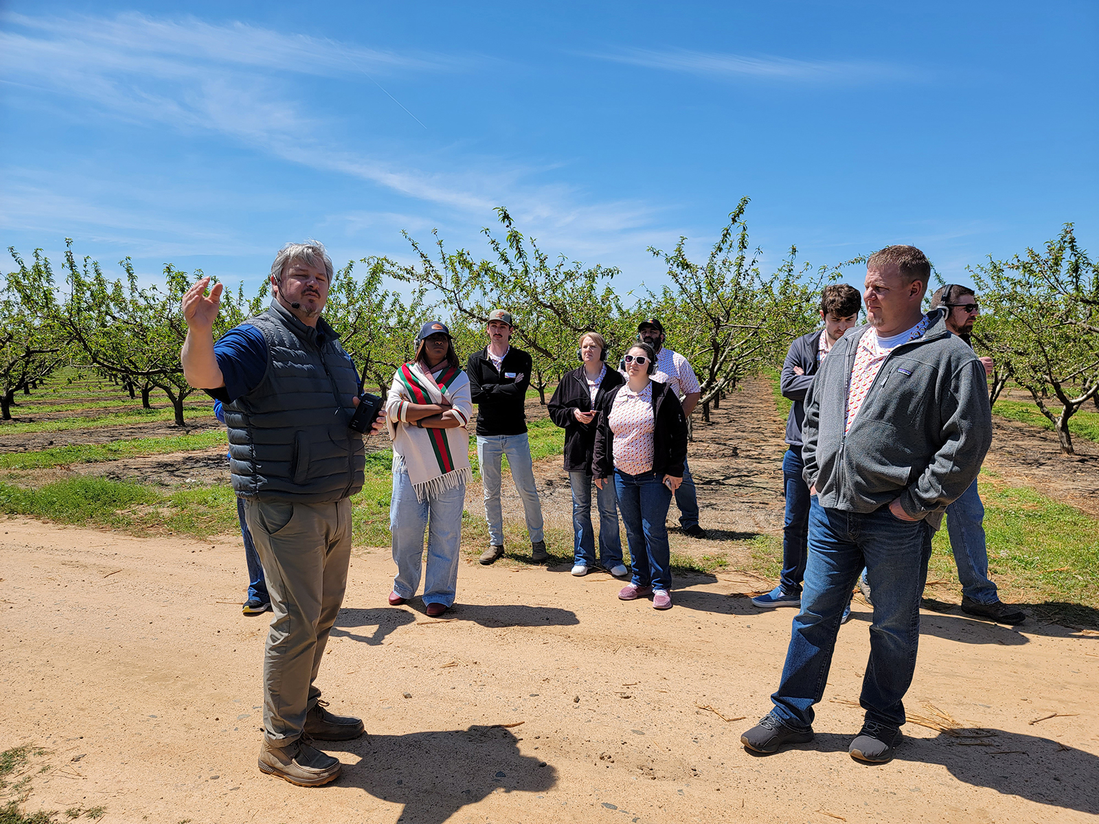 Will McGehee, founding partner of Genuine Georgia, explains the peach-growing process.