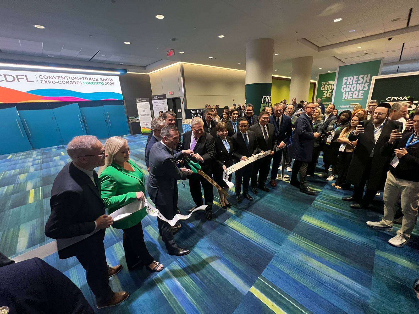 CPMA officials were joined by Ontario government representatives in cutting the ribbon on the 2026 CPMA trade show.