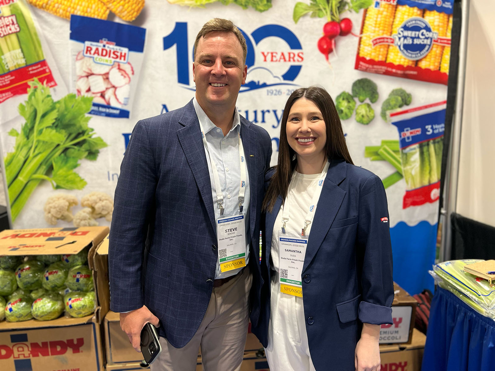 Steve Bindas and Samantha Duda of Duda Farm Fresh Foods.