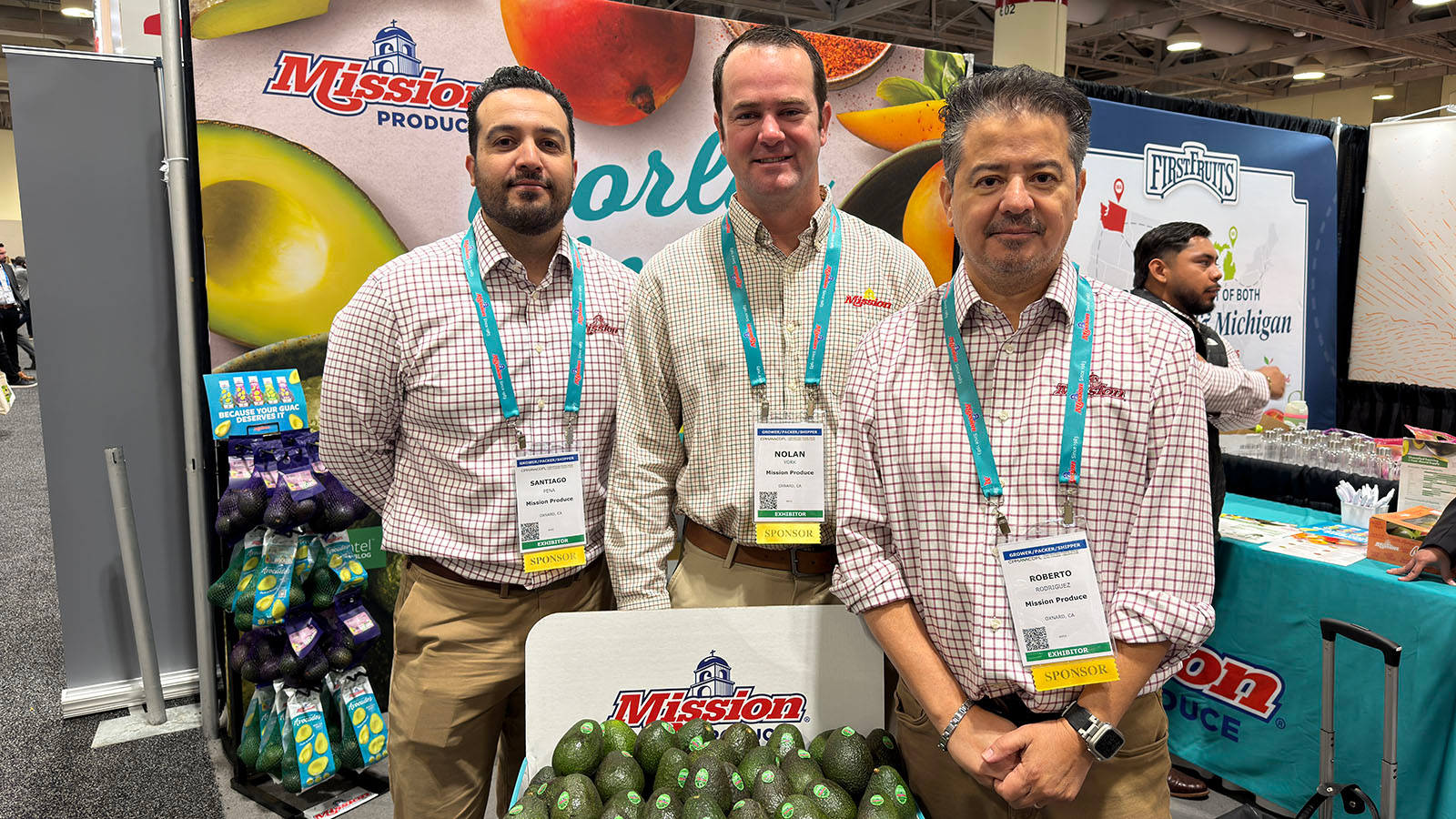 Santiago Pena, Nolan York and Roberto Rodriguez of Mission Produce.