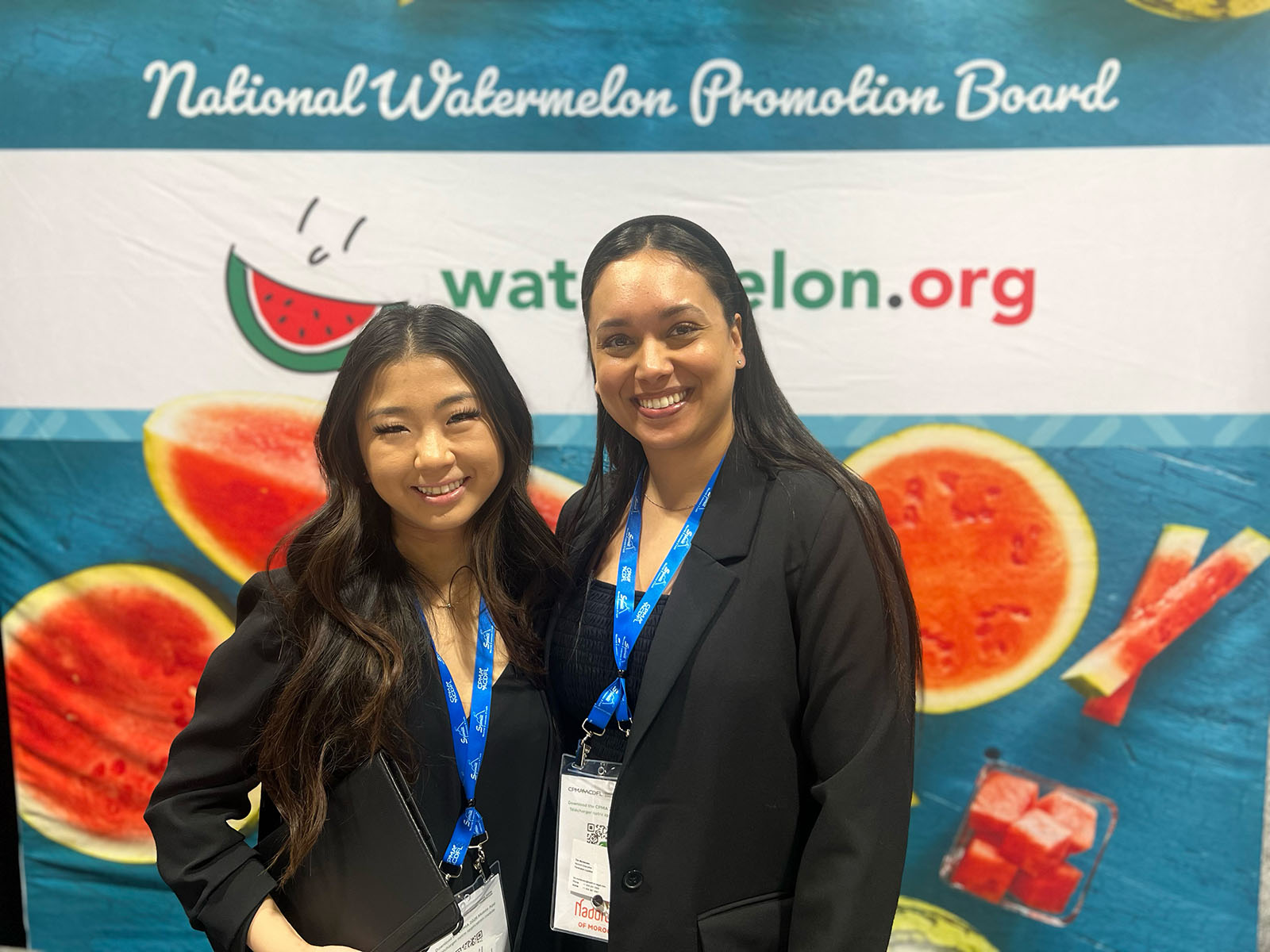 Representing the National Watermelon Promotion Board were Jinee Lee and Alexandra Tushingham.