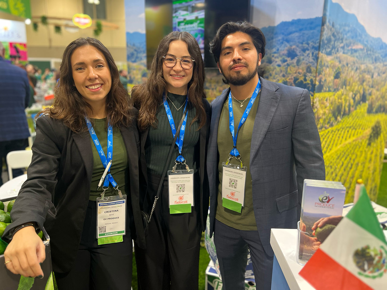 Cristina Neve, Alejandra Lopez and Erick Carranza of EV Produce.