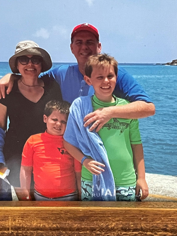 Al and Melissa with their sons, Alex and Gavin, enjoyed a cruise in the Caribbean in June 2016.