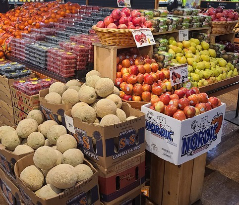 cascading fruit display